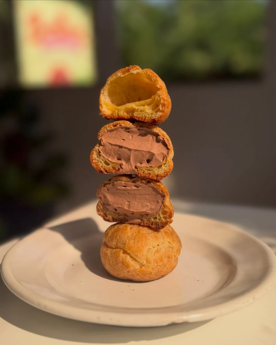 Original Citrus BomBom cream puffs with generous chocolate filling